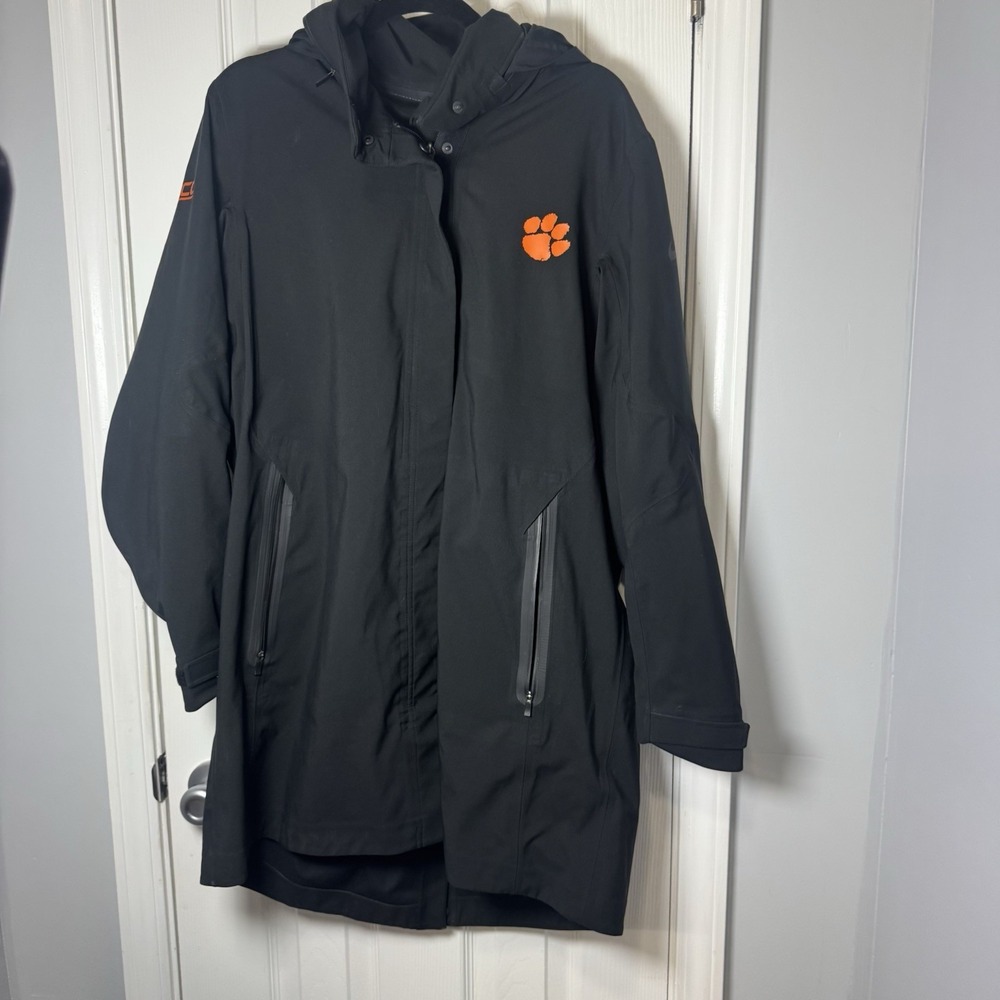 Nike HyperShield Womens Clemson Tigers Full Zip‎ Rain Jacket XL Black Hooded